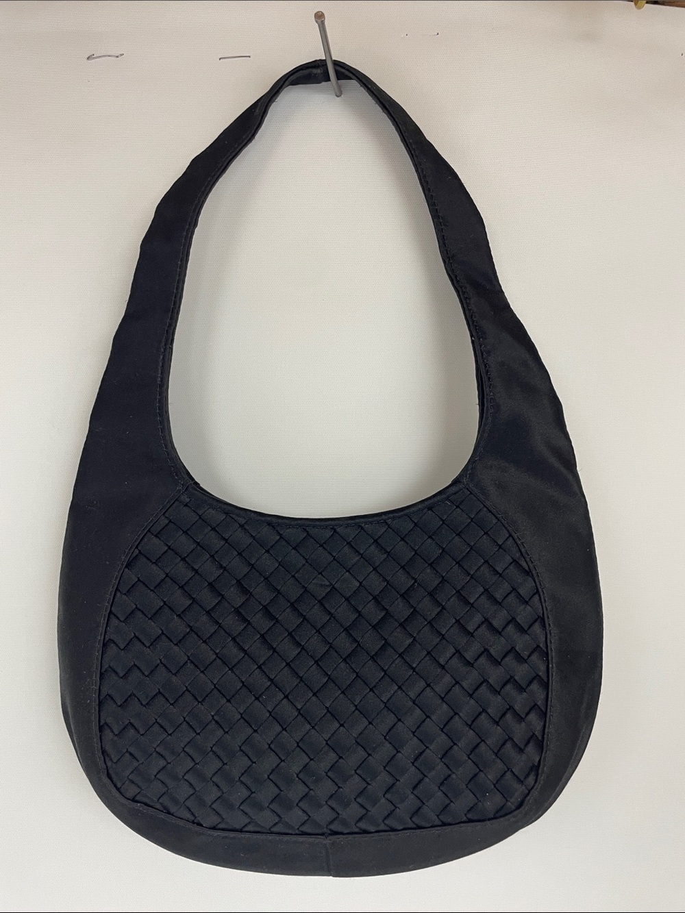 Bottega Veneta Black Woven Shoulder Bag